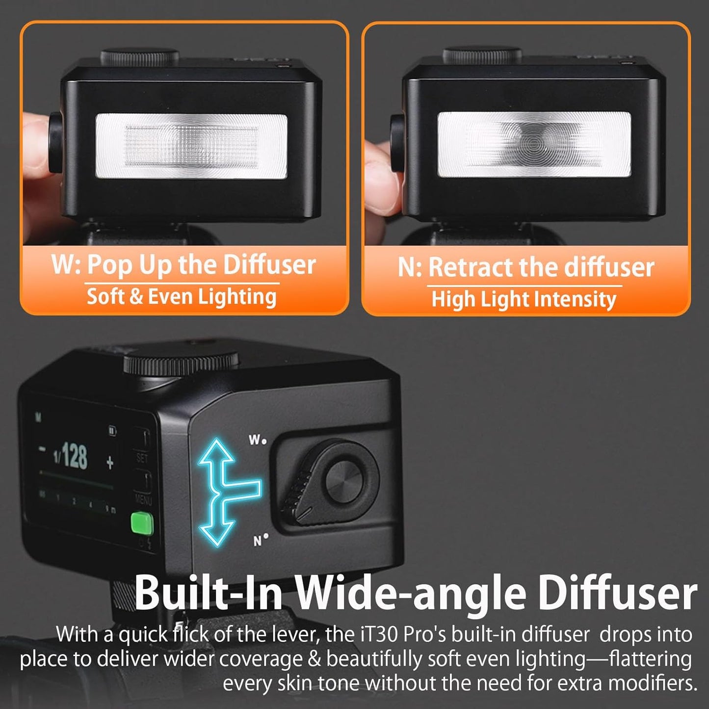 Godox iT30 Pro TTL Mini Flash Shoe-Mounted On-Camera Compact Portable Lightweight iT30Pro