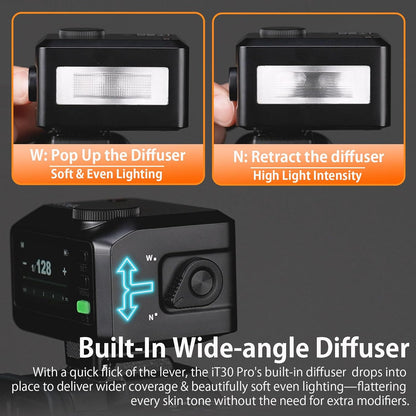 Godox iT30 Pro TTL Mini Flash Shoe-Mounted On-Camera Compact Portable Lightweight iT30Pro