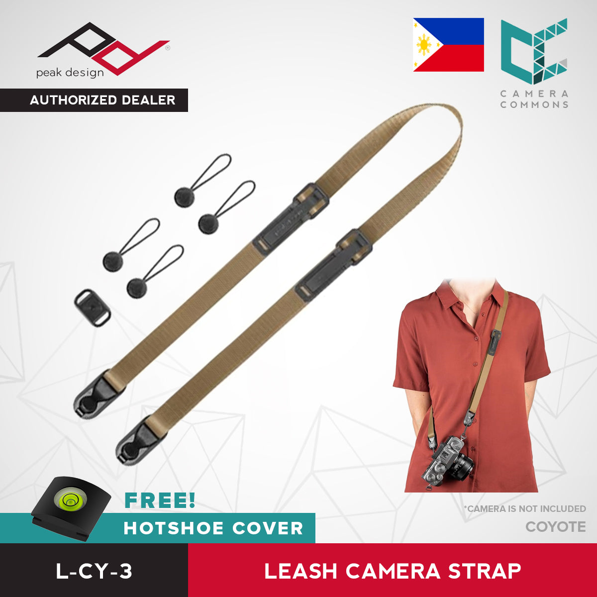 Peak Design Leash Camera Strap Ash Black Midnight Sage Coyote