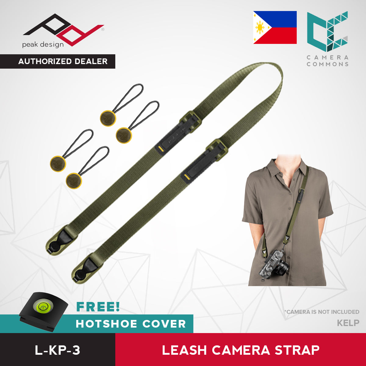 Peak Design Leash Camera Strap Ash Black Midnight Sage Coyote