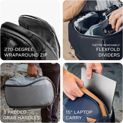 Peak Design Everyday Backpack Zip Bag v2 / v3 15L Ash Black Bone Midnight Version 2 / 3