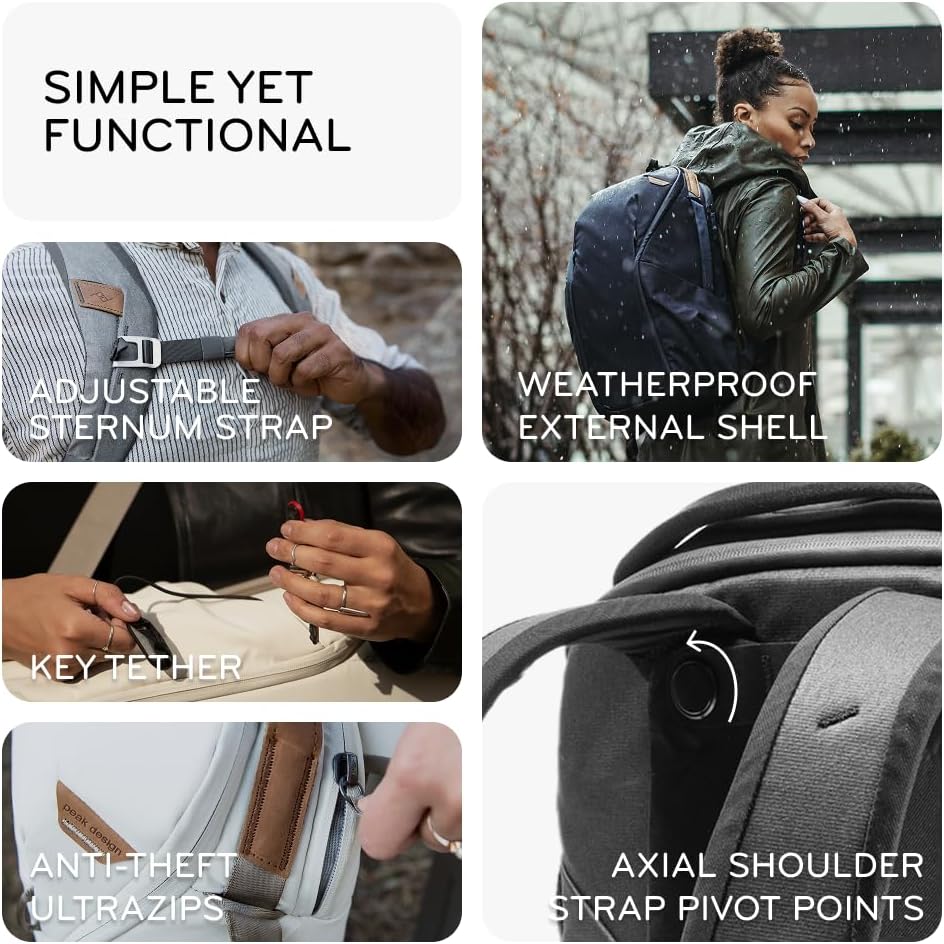 Peak Design Everyday Backpack Zip Bag v2 / v3 15L Ash Black Bone Midnight Version 2 / 3