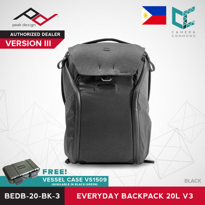 Peak Design Everyday Backpack v2 20L Ash Black Charcoal Midnight Version 2