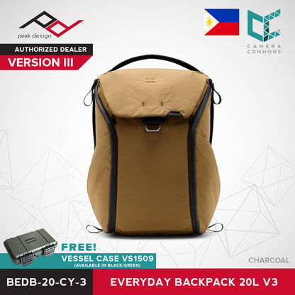 Peak Design Everyday Backpack v2 20L Ash Black Charcoal Midnight Version 2