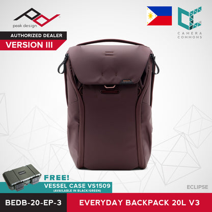 Peak Design Everyday Backpack v2 20L Ash Black Charcoal Midnight Version 2