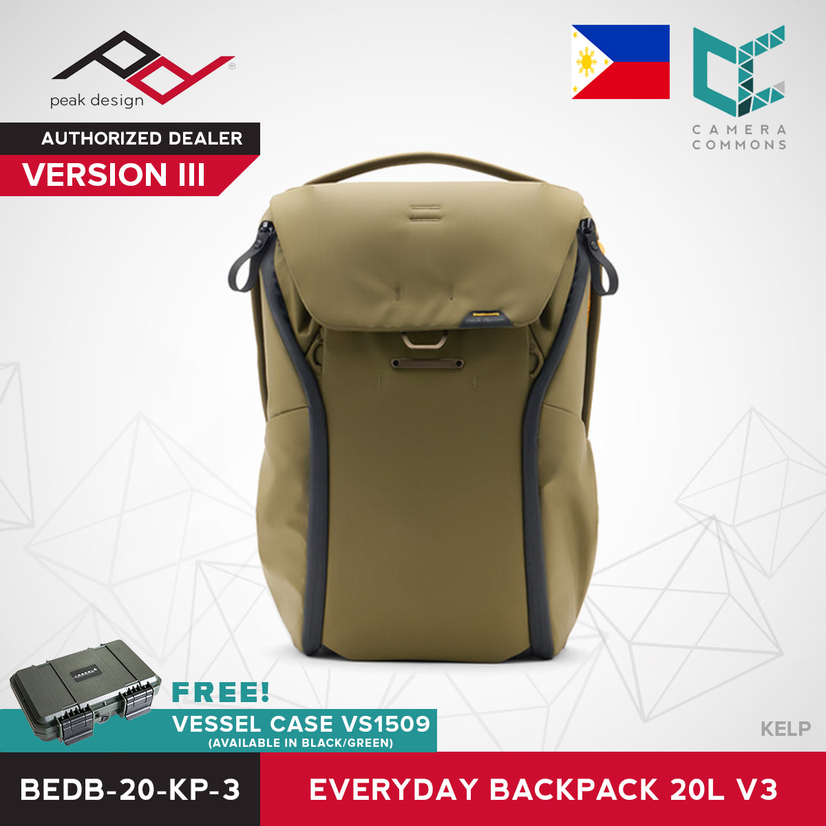 Peak Design Everyday Backpack v2 20L Ash Black Charcoal Midnight Version 2