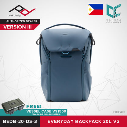 Peak Design Everyday Backpack v2 20L Ash Black Charcoal Midnight Version 2