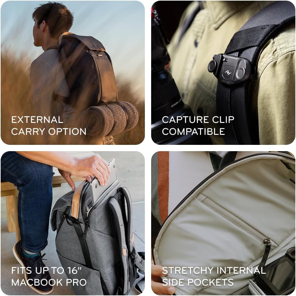 Peak Design Everyday Backpack v2 20L Ash Black Charcoal Midnight Version 2