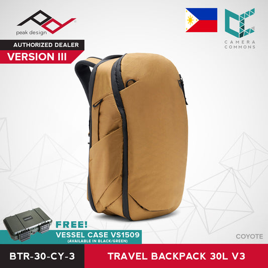 Peak Design Travel Backpack 30L v1 / v3 Compression Zippers Nylon for Camera Accessories Version 1/3