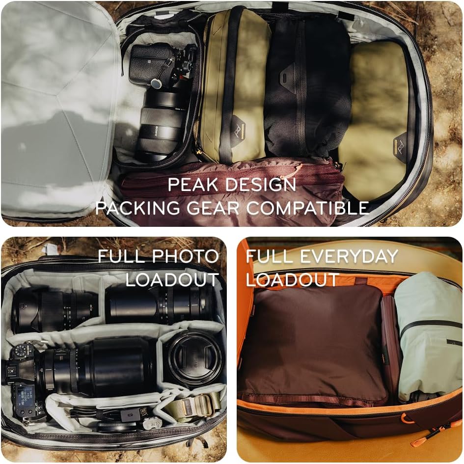 Peak Design Travel Backpack 30L v1 / v3 Compression Zippers Nylon for Camera Accessories Version 1/3