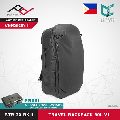 Peak Design Travel Backpack 30L v1 / v3 Compression Zippers Nylon for Camera Accessories Version 1/3