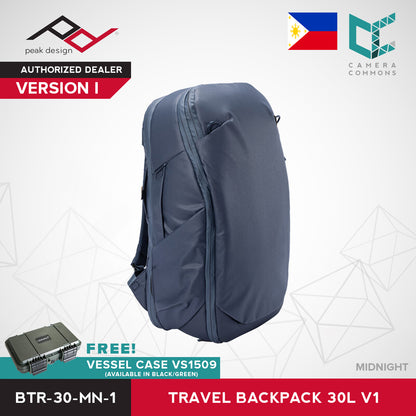 Peak Design Travel Backpack 30L v1 / v3 Compression Zippers Nylon for Camera Accessories Version 1/3