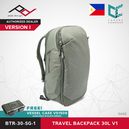 Peak Design Travel Backpack 30L v1 / v3 Compression Zippers Nylon for Camera Accessories Version 1/3