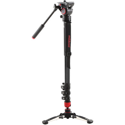 Miliboo MQB Professional Carbon Fiber Monopod with Fluid Head for Videography