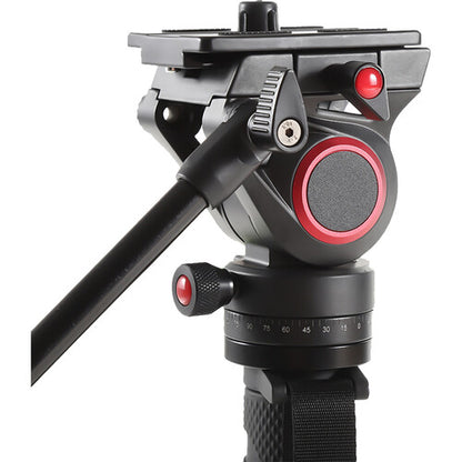 Miliboo MQB Professional Carbon Fiber Monopod with Fluid Head for Videography
