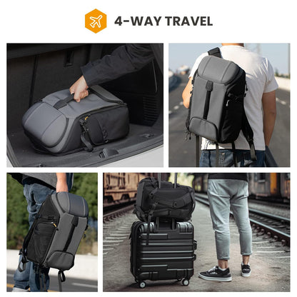 Tarion HX-L / HX-XL Camera Backpack 21L Hexagon Series Hardshell Multiple Pockets for Accessories