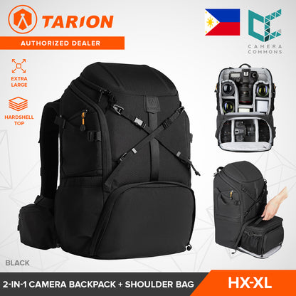 Tarion HX-L / HX-XL Camera Backpack 21L Hexagon Series Hardshell Multiple Pockets for Accessories
