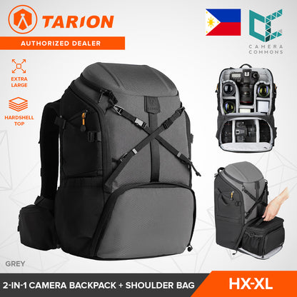 Tarion HX-L / HX-XL Camera Backpack 21L Hexagon Series Hardshell Multiple Pockets for Accessories