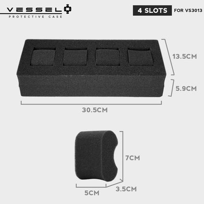 VESSEL Watch Case Organizer Storage Hard Cases with Foam for Watches