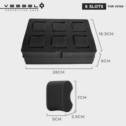 VESSEL Watch Case Organizer Storage Hard Cases with Foam for Watches