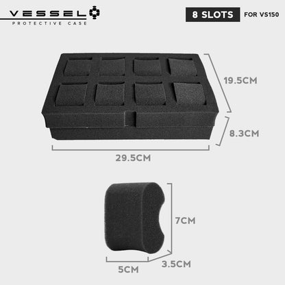 VESSEL Watch Case Organizer Storage Hard Cases with Foam for Watches