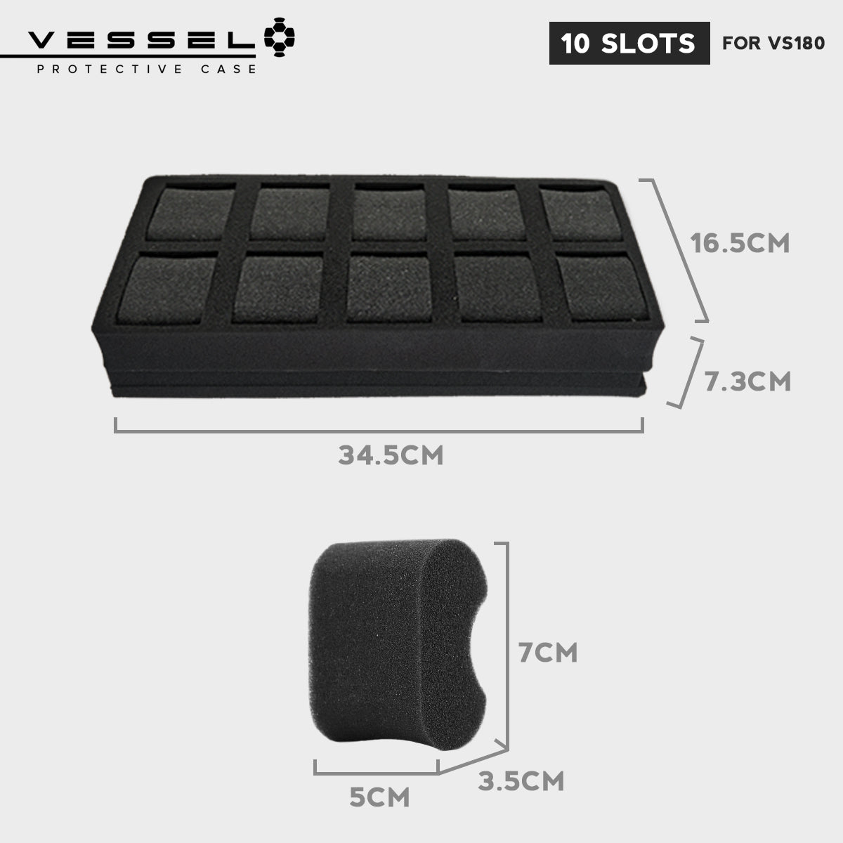 VESSEL Watch Case Organizer Storage Hard Cases with Foam for Watches