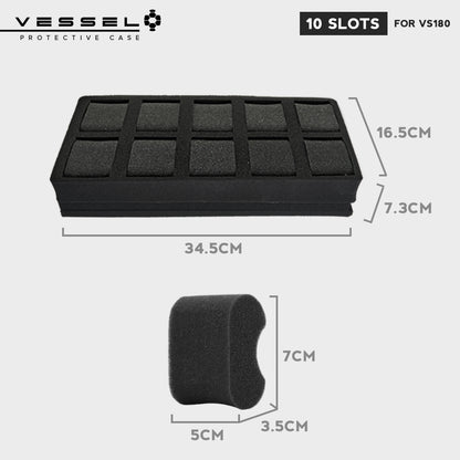 VESSEL Watch Case Organizer Storage Hard Cases with Foam for Watches