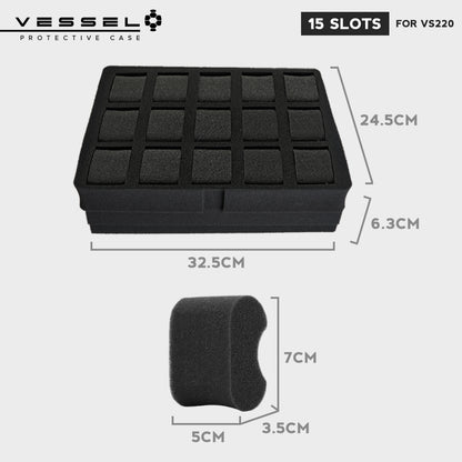 VESSEL Watch Case Organizer Storage Hard Cases with Foam for Watches