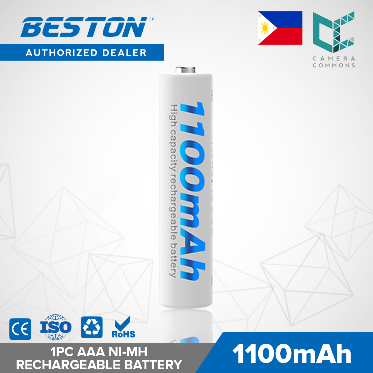 Beston 4pcs AAA 1100mAh Ni-MH Rechargeable Batteries