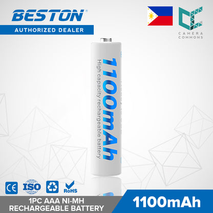 Beston 4pcs AAA 1100mAh Ni-MH Rechargeable Batteries