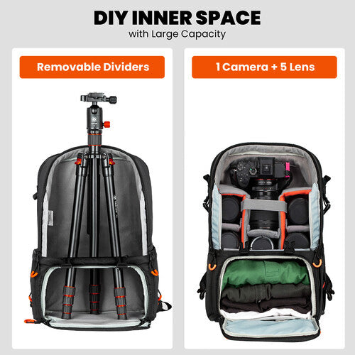Tarion PB-L / PB-01 Large Professional Camera Backpack Bag with Laptop Compartment