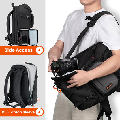 Tarion PB-L / PB-01 Large Professional Camera Backpack Bag with Laptop Compartment