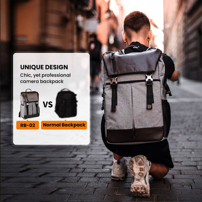 Tarion RB-02 Camera Backpack 17L Capacity Bag with Laptop Compartment