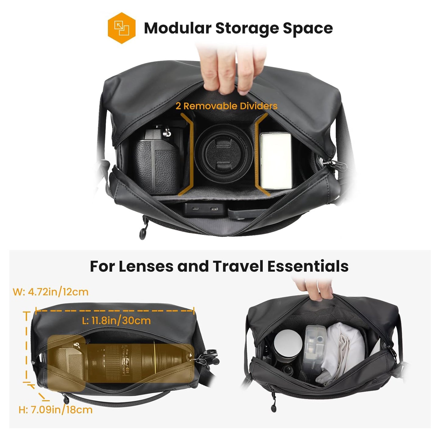 Tarion TR-SB / TR-S / Thorner Camera Shoulder Sling Bag Dust-Resistant for Mirrorless Cameras Accessories
