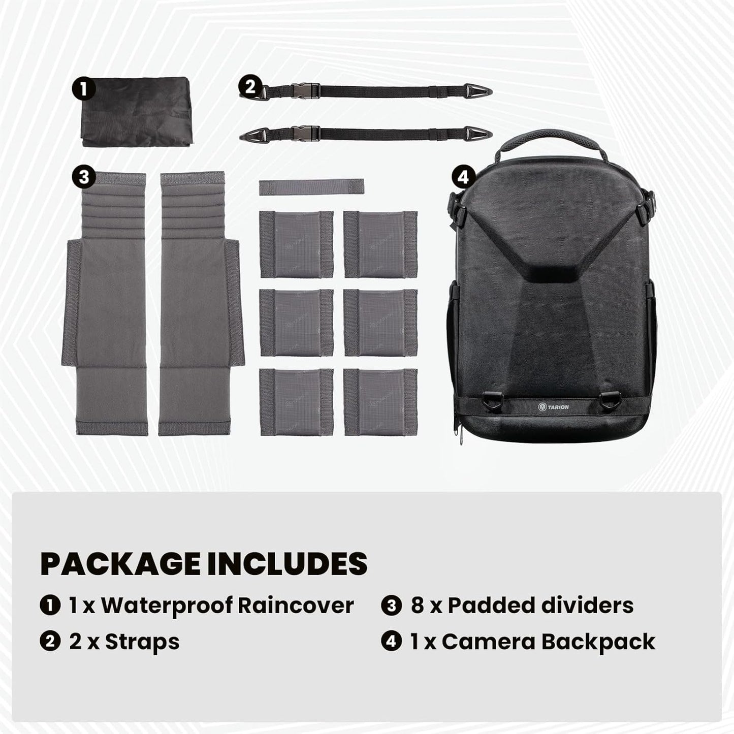 Tarion TR-H Hard Shell Camera Backpack 12L Capacity with Laptop Compartment Mirrorless Accessories