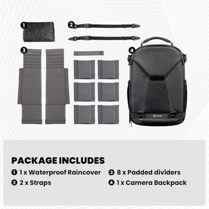Tarion TR-H Hard Shell Camera Backpack 12L Capacity with Laptop Compartment Mirrorless Accessories