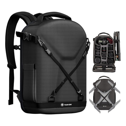 Tarion TR-H Hard Shell Camera Backpack 12L Capacity with Laptop Compartment Mirrorless Accessories