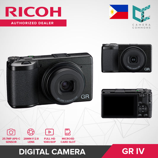 Ricoh GR IV Digital Camera 25.7MP APS-C Full HD 1080/60p (GRIV)