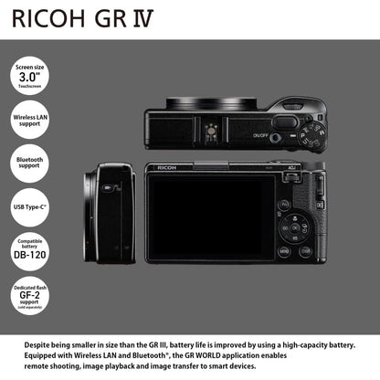 Ricoh GR IV Digital Camera 25.7MP APS-C Full HD 1080/60p (GRIV)