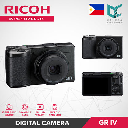 Ricoh GR IV Digital Camera 25.7MP APS-C Full HD 1080/60p (GRIV)