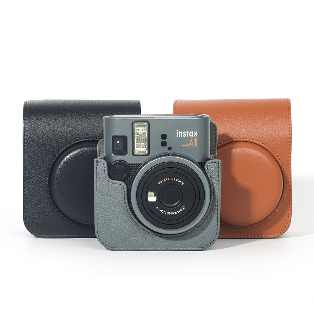 Premium PU Leather Camera Case with Strap for Fujifilm Instax Mini 41 – Protective & Stylish Fit