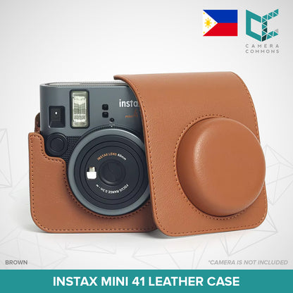Premium PU Leather Camera Case with Strap for Fujifilm Instax Mini 41 – Protective & Stylish Fit