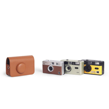 Vintage-Style PU Leather Camera Case with Strap for Kodak H35 – Protective & Compact Design