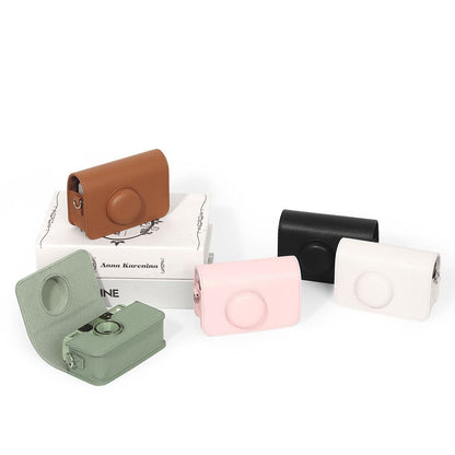 Vintage-Style PU Leather Camera Case with Strap for Kodak H35 – Protective & Compact Design