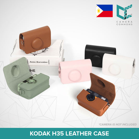 Vintage-Style PU Leather Camera Case with Strap for Kodak H35 – Protective & Compact Design