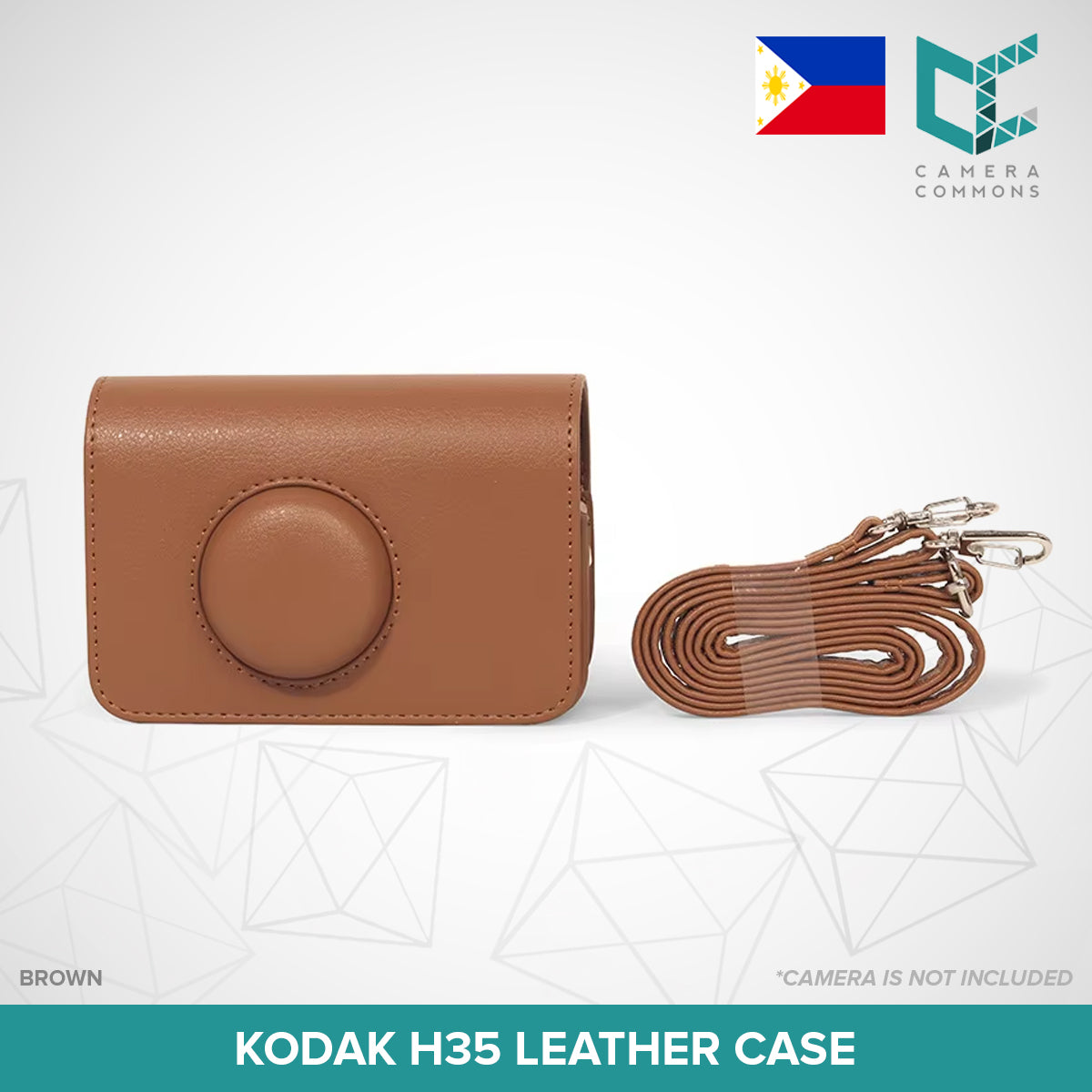 Vintage-Style PU Leather Camera Case with Strap for Kodak H35 – Protective & Compact Design