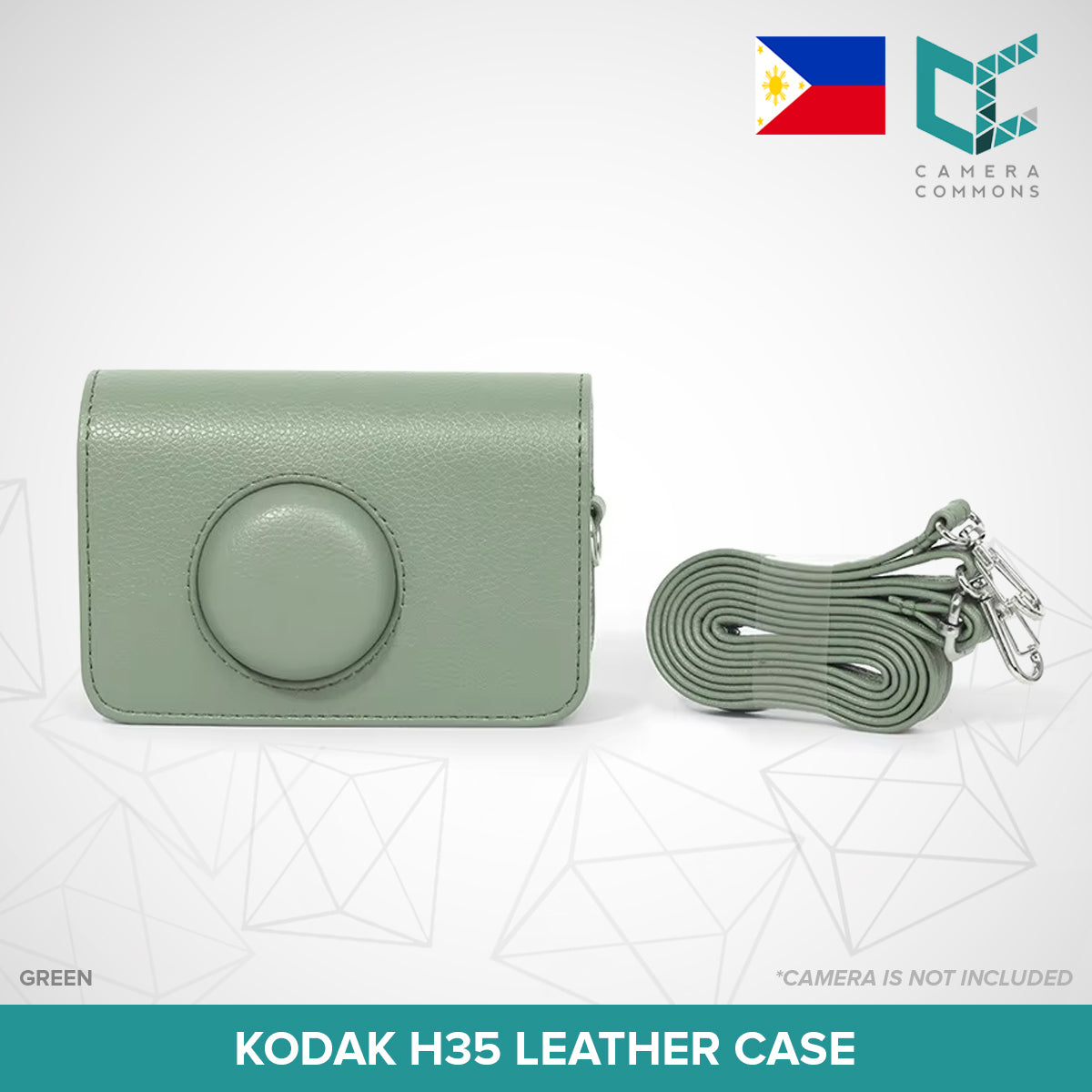 Vintage-Style PU Leather Camera Case with Strap for Kodak H35 – Protective & Compact Design
