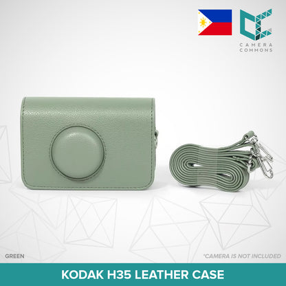Vintage-Style PU Leather Camera Case with Strap for Kodak H35 – Protective & Compact Design