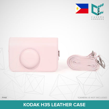 Vintage-Style PU Leather Camera Case with Strap for Kodak H35 – Protective & Compact Design
