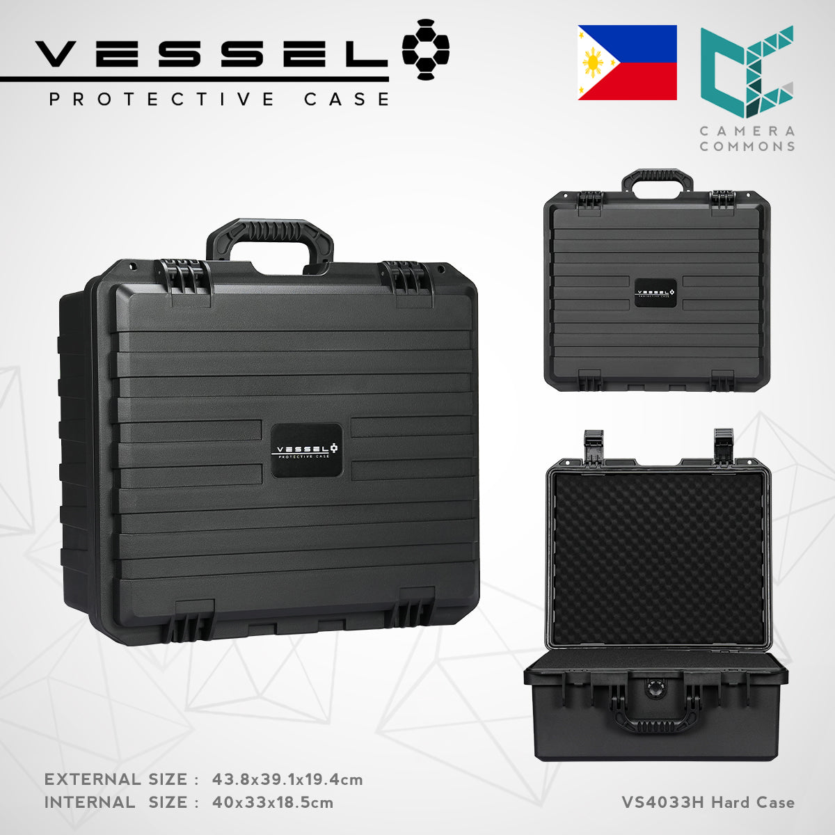 Vessel DEFENDER Case VS4033H– Ultra-Durable Hard Case for Maximum Gear Protection in Any Environment